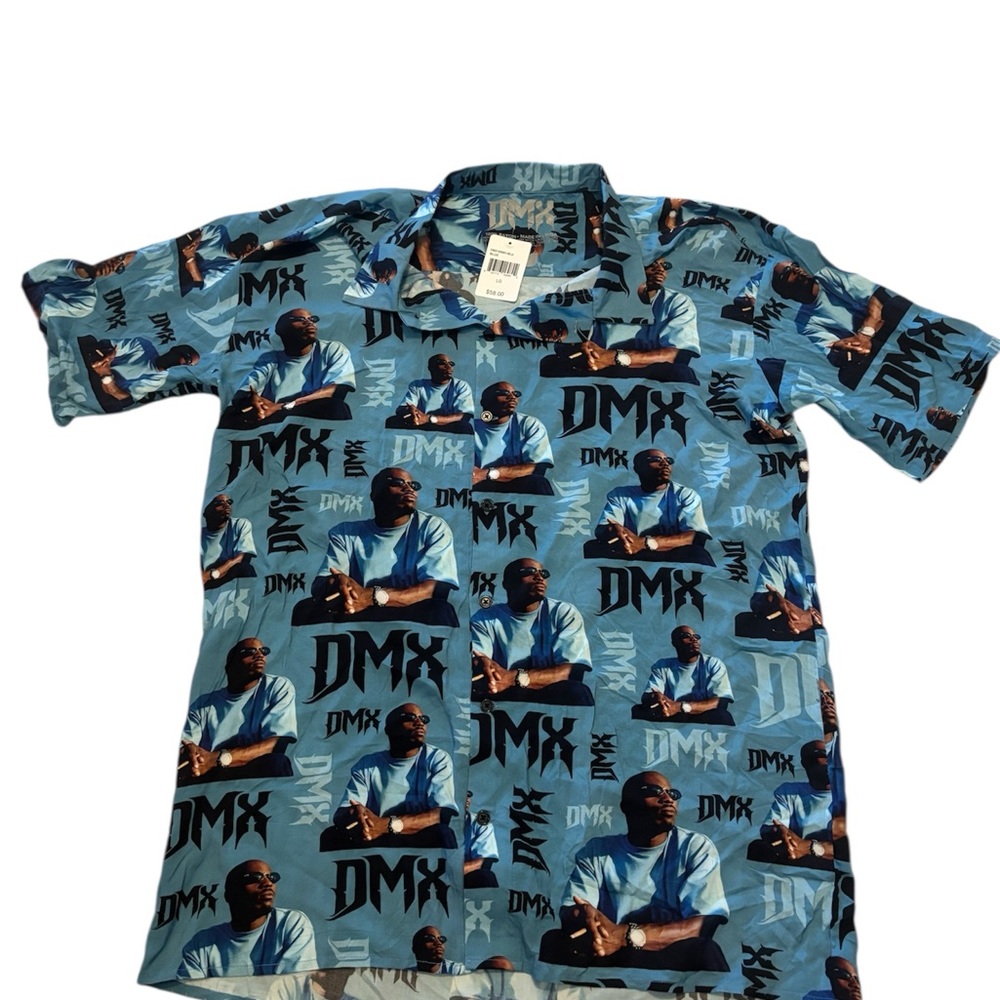 DMX  Blue Graphic Print Men's Shirt